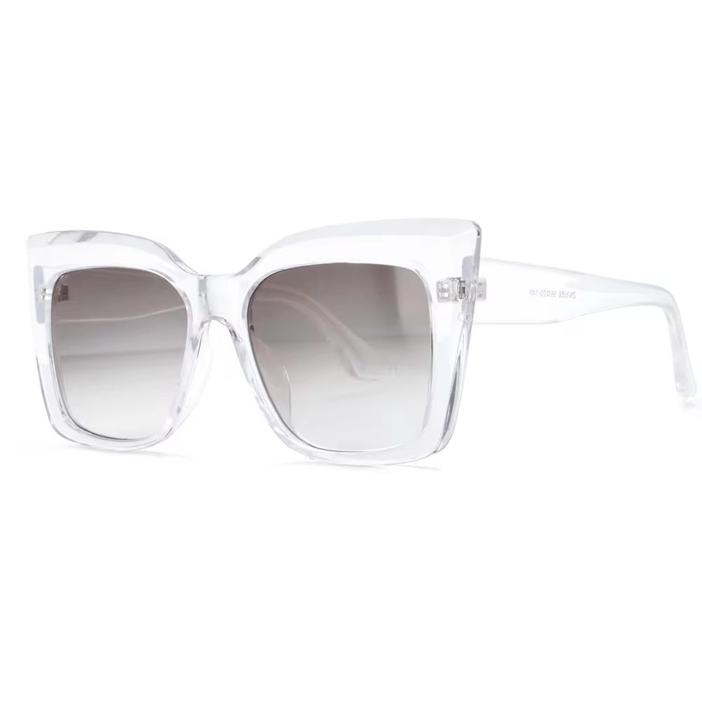53288 Square Oversized Cat Eye Sunglasses Fashion Women Brand Design Shades Uv400 Vintage Glasses