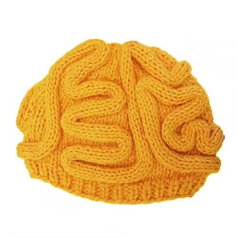 HOT Sales!!!Spoof Horror Brain Knitted Hat Funny Warm Cap Party Headwear Photography Props