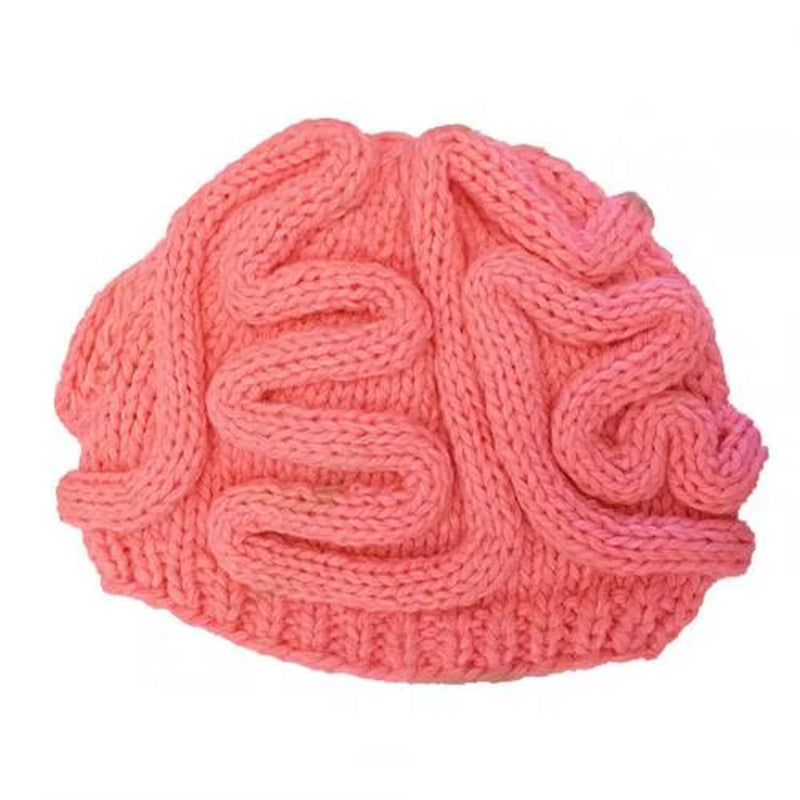 HOT Sales!!!Spoof Horror Brain Knitted Hat Funny Warm Cap Party Headwear Photography Props