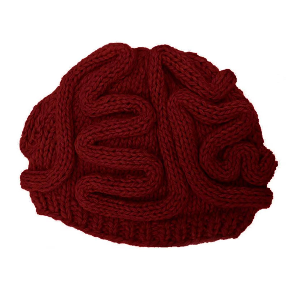 HOT Sales!!!Spoof Horror Brain Knitted Hat Funny Warm Cap Party Headwear Photography Props
